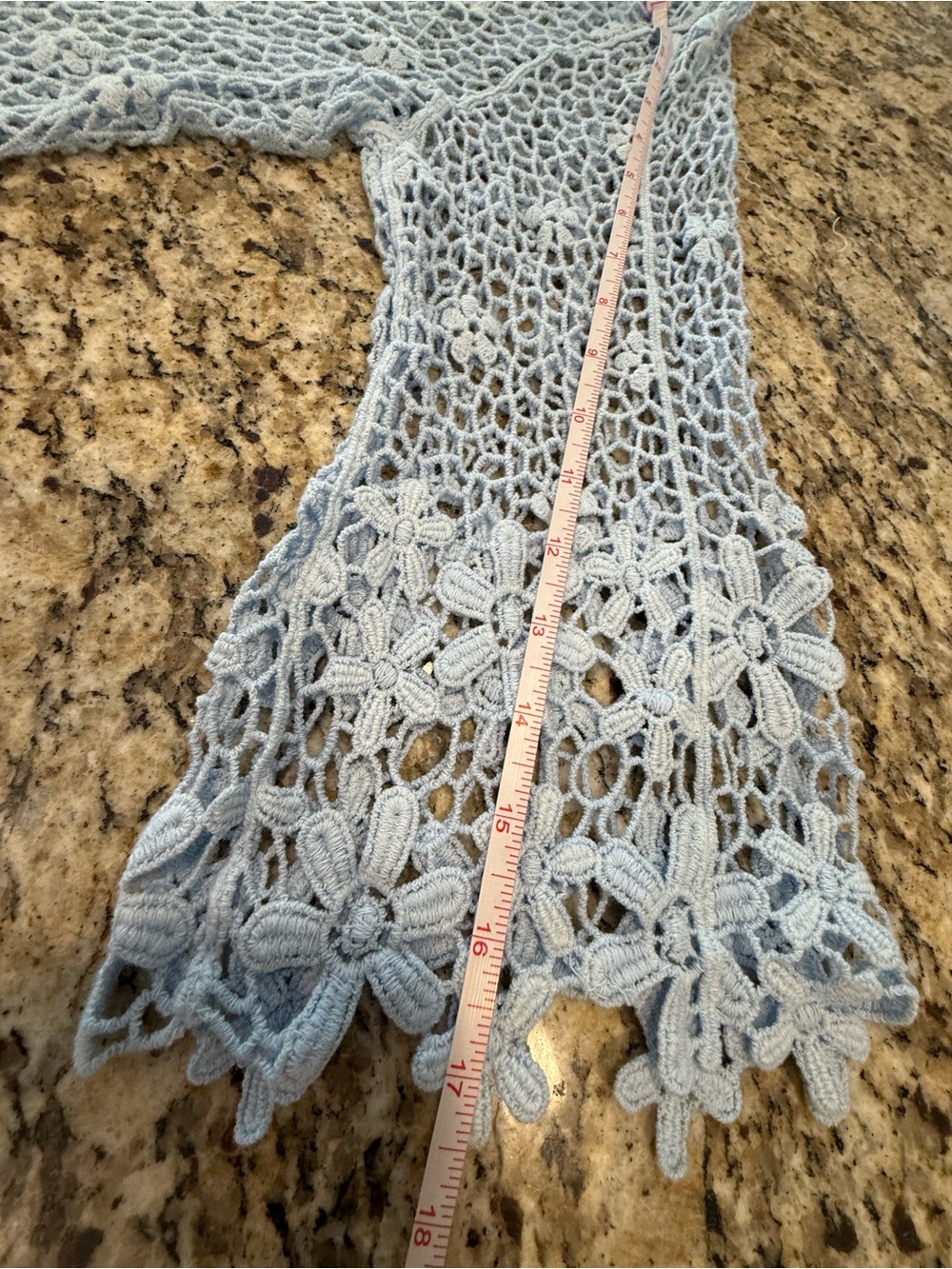 Breeze Over blue floral lace sheer swimwear coverup 
Free Size - Picture 9 of 10